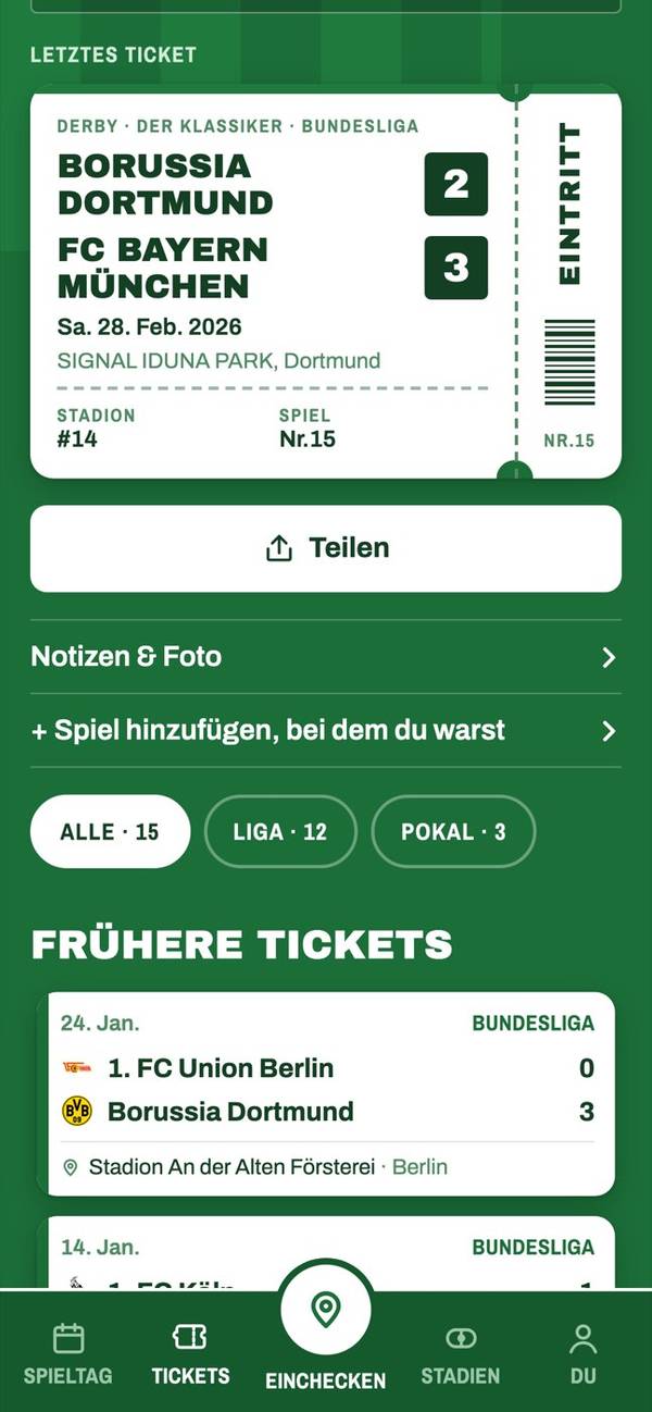 Tickets mit dem neuesten Ticket